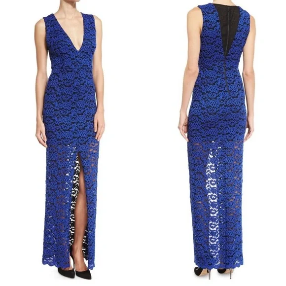 brown and blue floral dress Natalia Blue Floral Printed Strapless Maxi Dress - XL Size - Women's Dresses